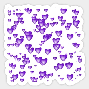 Little Purple Passion Hearts Sticker
